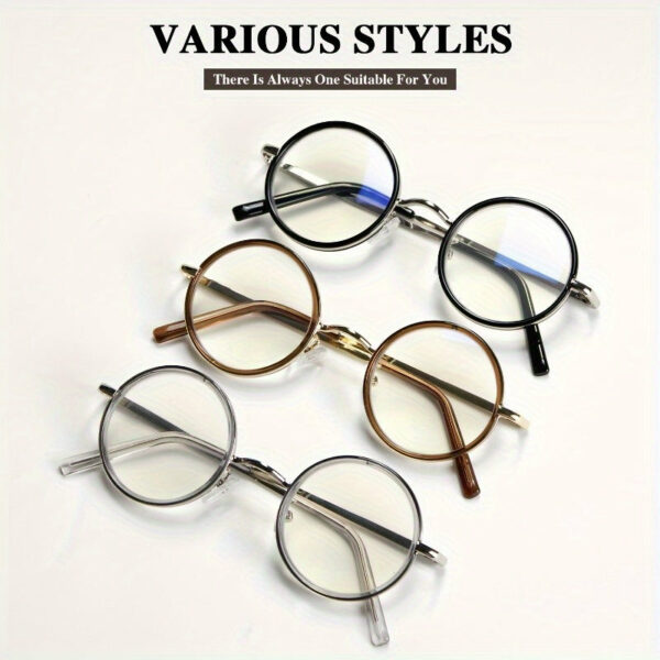 Retro Round Reading Glasses - Comfortable, Fashionable Presbyopia Eyewear for Men & Women with Metal Hinge and Spring Arms - Image 4