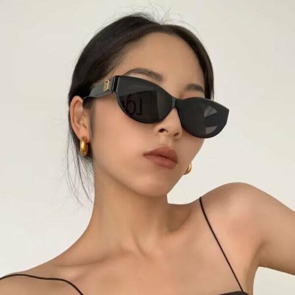 1 PC Korean Style Oval Cat Eye SunglassesSmall Frame Sunglasses UV Protection And Sun Protection Sunglasses - Image 4