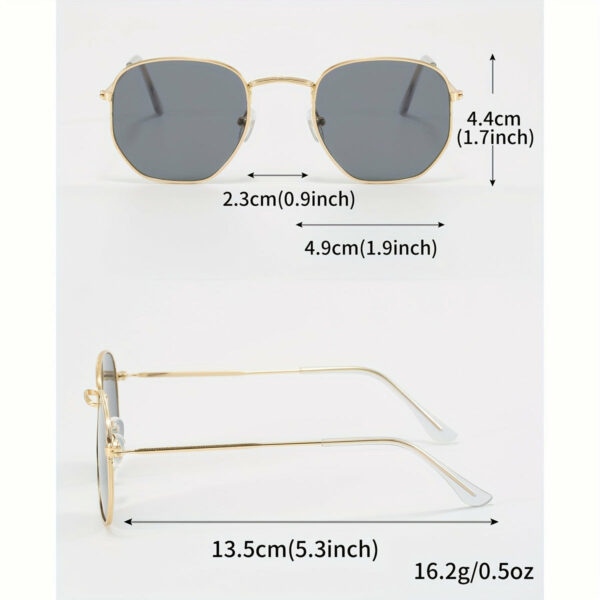 4 Pairs Men's Black Beige Irregular Oval Street Classic Casual Fashion Glasses, Suitable for Daily Commuter and Business Use - Image 6