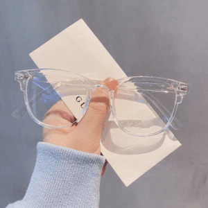 1pc Trendy Unisex Blue Light Blocking Glasses - Transparent Square Frame, Anti-Glare for Computer, TV, Phone & Gaming, Eye Fatigue, Stylish Korean Design for Men & Women