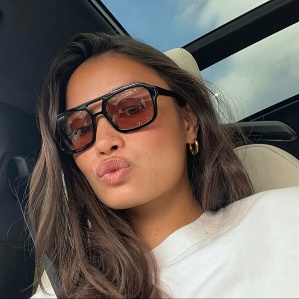 Women's Shield-Style Oversized Plastic Frame Fashion Glasses - Fashionable Decorative Glasses with Lightweight Design for Casual & Formal Outfits, Stylish Accessory | No Lens Accessories