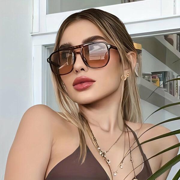 Glasses Rectangular Women'S Fashion Glasses: Everyday Wear and - PC Lens, -Reflective, and Lightweight - Image 2