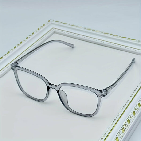 Visually Comfortable, Cyberpunk Style Square Blue Blocking Glasses - Oval Full Frame, Lightweight PC Material, Suitable for Use On Computers, Televisions, And Mobile Phones - Image 8