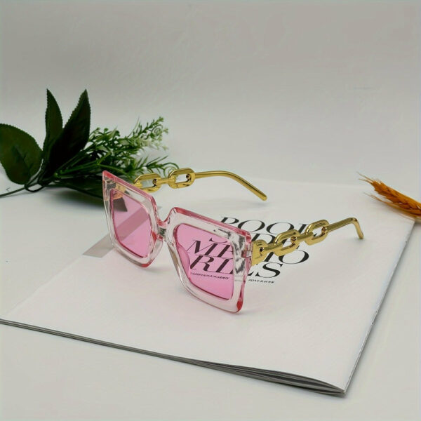 [Trendy Oversized Glasses] Trendy Oversized Square Frame Women's Driving Glasses - Fashionable Blue Light Glasses for Woman - Image 3