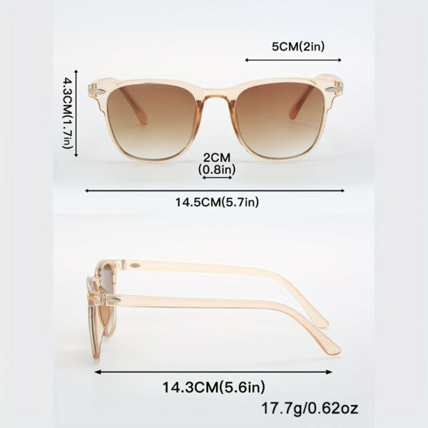 3 Pairs of Fashionable Rivet Glasses Three-in-One Set PC Material Daily Travel Glasses Simple and Versatile Fashion Glasses - Image 6